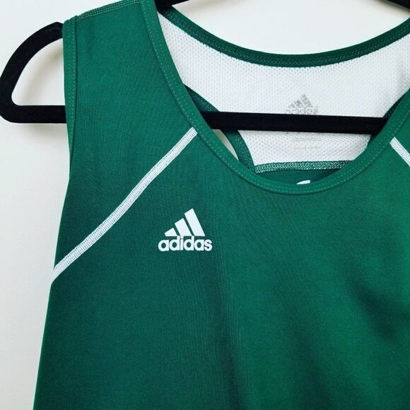 Adidas Sleeveless Racerback Top. Green L#05 - Picture 6 of 8
